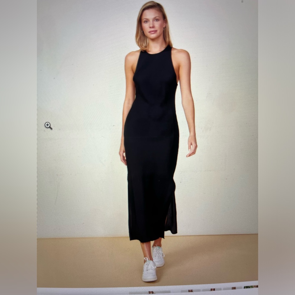 Monrow Black Silky Racerback Dress (NWOT)